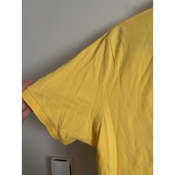 VTG Y2K Ralph Lauren Polo Womens 2X Embroidered Crest Short Sleeve Yellow - Picture 4 of 7